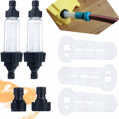 ROSFIX Zamjenski filter vode za visokotlačne čistače, kompatibilan s Kärcher K2–K7, 3/4" navoj, 12 bar